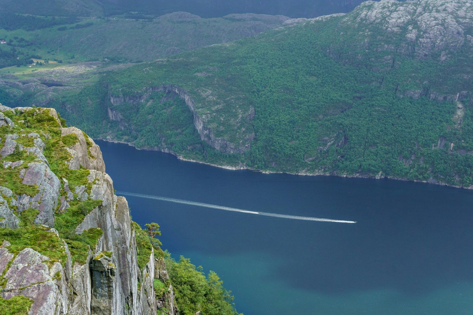 a large body of water surrounded by mountains