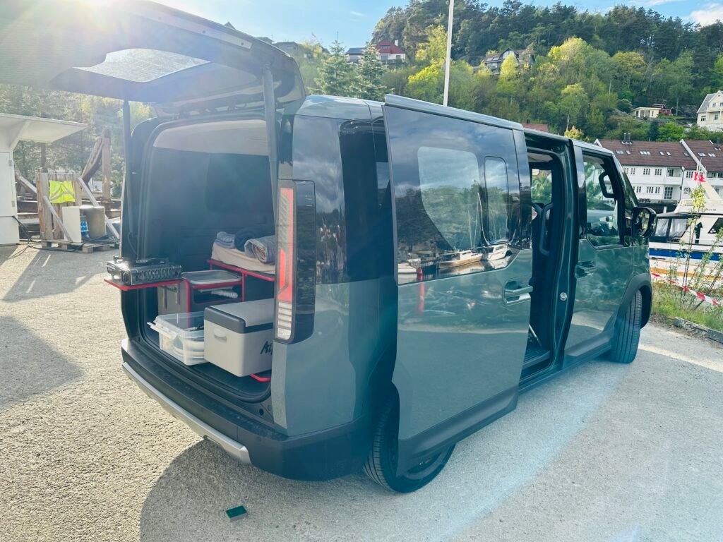 Kia PV5 campervan bed setup
