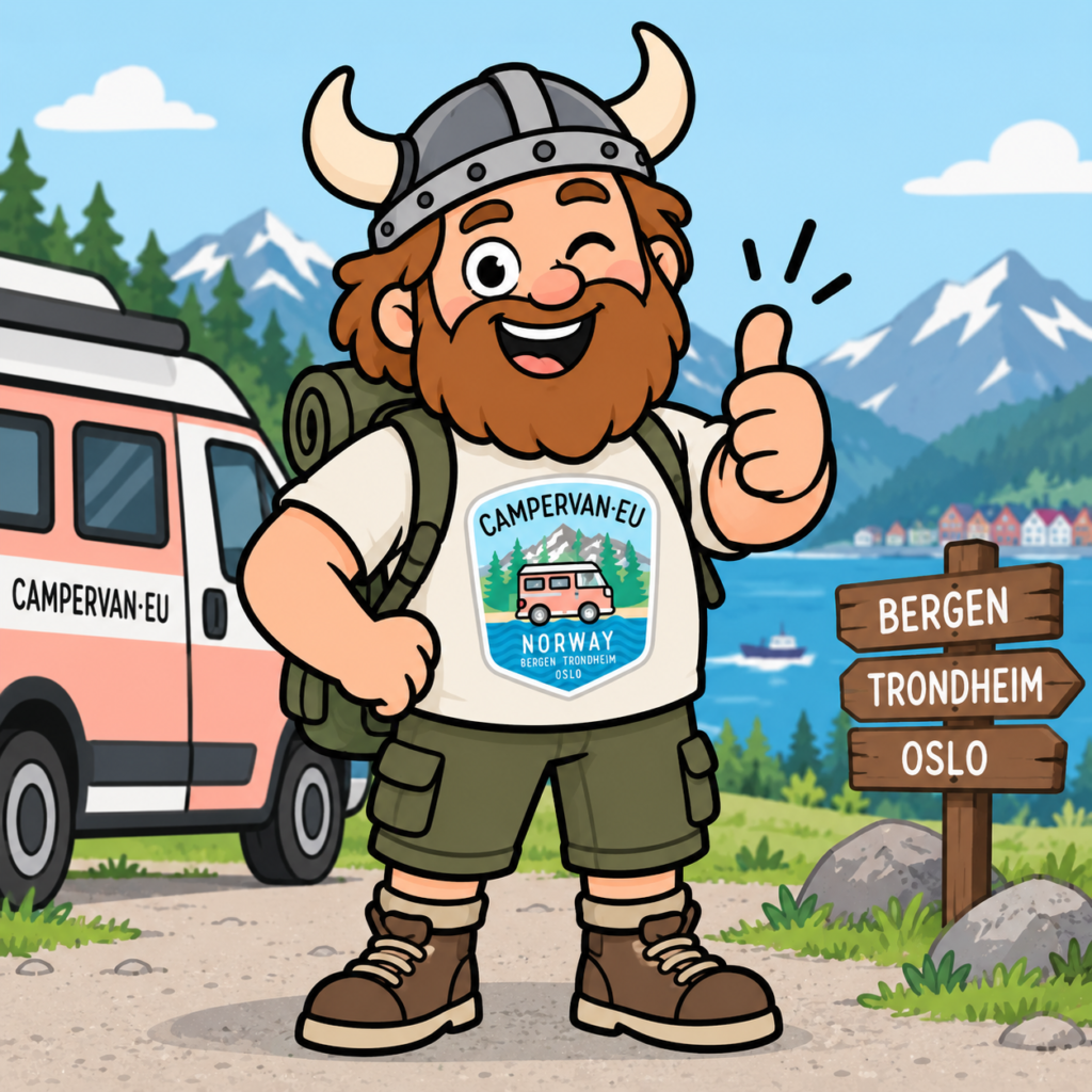 alt="Viking illustration for a campervan road trip in Norway"
